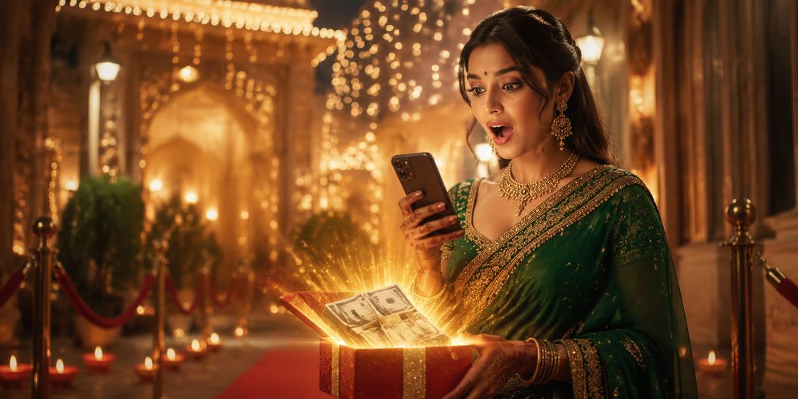 Lucknow old city setting with mobile-based sports betting user playing cricket odds
